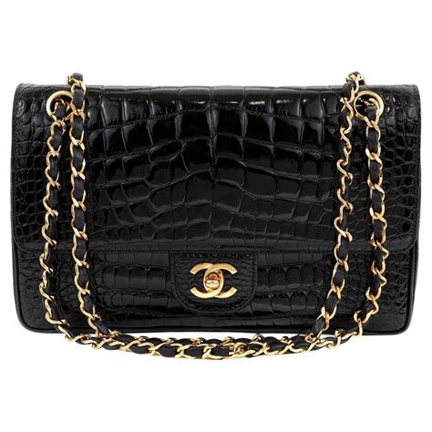 chanel crocodile classic flap|chanel flap style.